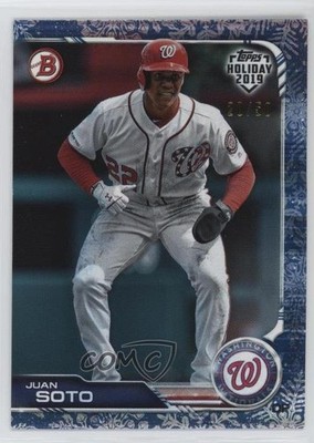 2019 Topps Holiday Bowman White Snow 20/50 Juan Soto #TH-JSO 04at