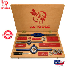 British Standard Whitworth - BSW Complete Box Tap and Die Set Kit 1/16" To 1/4"