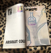 vintage ABSOLUT vodka Limited Edition GIFT BAG 1993 Malcolm Hill art