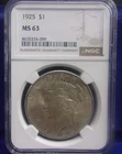1925 Peace Siver Dollar NGC MS 63