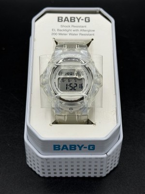 Genuine New Old Stock Casio Baby-G Shock Watch BG-169R-7BMTN Clear White Sport