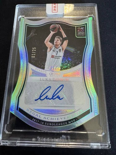 Luka Doncic SSP Autograph Serial Number #1/25 Euroleague MVP Panini Crown Royale