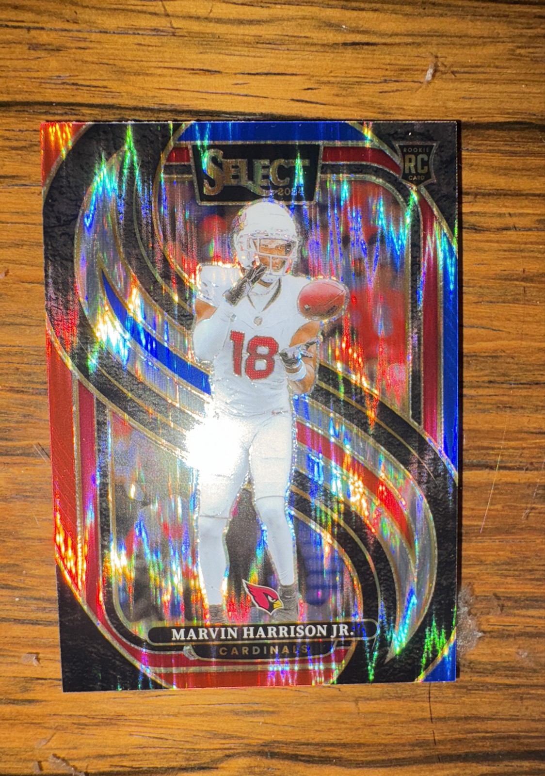 2024 Panini Select - Premier Level Marvin Harrison Jr. #115 Red & Blue Shock