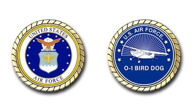 US Air Force O-1 Bird Dog Aircraft Challenge Coin