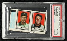 1962 Topps Stamp Panels Pete Daley Bob Friend PSA 6 0k5h