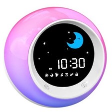 I CODE Time to Wake Alarm Clock for Kids, Children's Sleep Trainer, Kids White