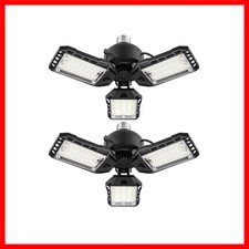 LED Garage Lights Bulb 2 Pack -80W, 8000LM 6500K Led Shop Light with 3 Deform...