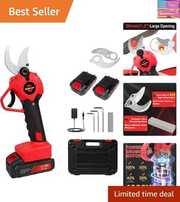 21V 2Ah Electric Pruning Shears, High Power Pruners for Gardening with 2 Pack...