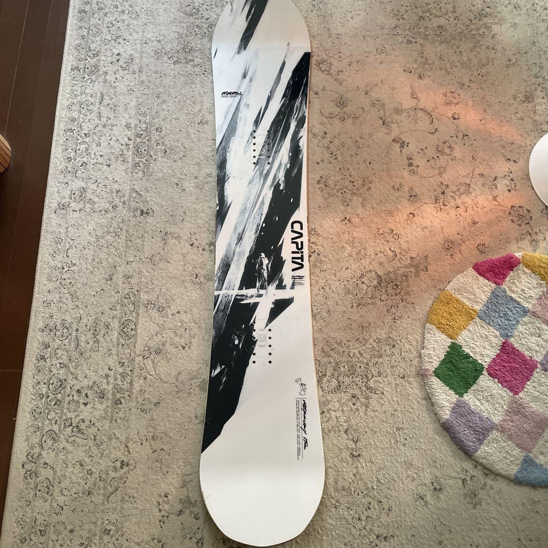 Capita Mercury 150 Snowboard Black And White Design Powder Capita Mercury 150 Snowboard Black And White Design Powder