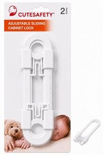 Child Proof Cabinet Locks, Baby Proofing, 2 Pack, White