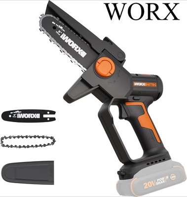 Worx 20V Cordless 5'' Pruning Saw, Brushless Mini Chainsaw Cordless