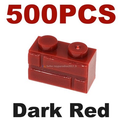 500x 1x2 LIGHT BLUISH GRAY Modified Masonry Profile Fit Bricks Wall 98283 Lot