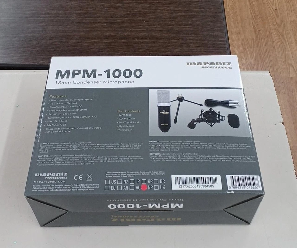 Marantz MPM-1000 Condenser Microphone Kit Studio Vocal Recording Used - Image 3 of 4