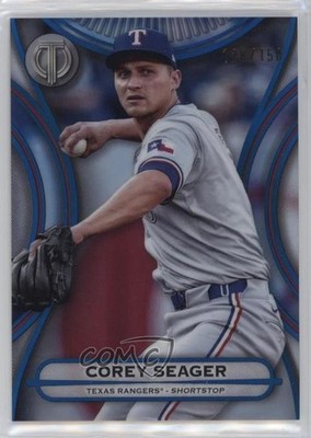 2025 Topps Tribute Blue 128/150 Corey Seager #51 1i3m