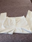 J Jill Pants Womens 10 White Textured Cotton Stretch Flat Front Tapered Slim Leg — photo 4