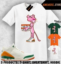 Shirt To Match SoleFly x AJ 3 Miami Sneaker Matching Tee Pink Panther T-Shirt