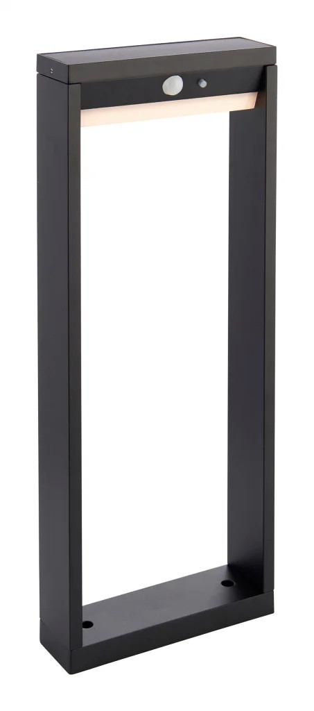 Outdoor Light Black Dannah LED Solar Post IP44 Textured Photocell & PIR 500mm
