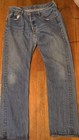 Levi's 501 Straight Fit Button Fly Jeans Mens 33 x 34 Blue 100% Cotton Denim 