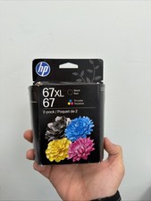 HP 67XL High-Yield Black And Tri-Color Ink Cartridges 3YP30AN Exp. 10/2027