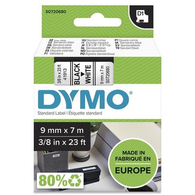 DYMO S0720680 D1 Standard 9mm x 7m Black on White ~E~