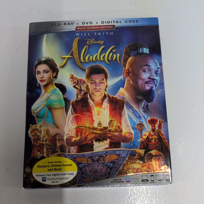 #ad #ad Aladdin New Blu ray With DVD 2 Pack Dolby Digital Will Smith Disney Movie Sealed $5.00