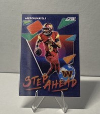 2025 Score Jayden Daniels Step Ahead SSP Case Hit Rookie RC Commanders