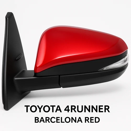 NEW RED Mirror Fits 2014-2023 Toyota 4Runner Driver Left Signal, heat, puddle
