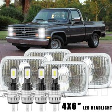 4pcs 4x6 Inch Led Headlights Hi-lo Beam Fit Chevrolet Monte Carlo Ss 1980-1988