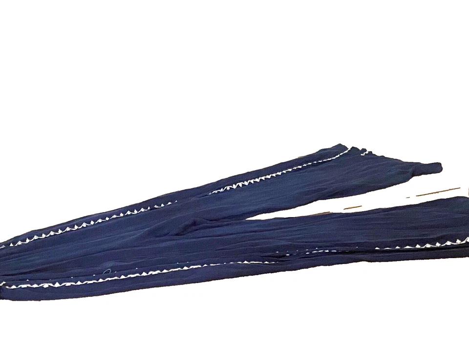 TRAJE AMERICANO TRAPO BORDADO PIERNA ABERTURA 100% RAYON Azul Marino Talla S Foto 3 de 4