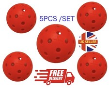 5pcs Durable Outdoor  X-40 Pickleball 74mm Training  Professional Ember Red