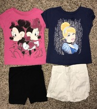 Girls Disney Shirts With Shorts Size 4