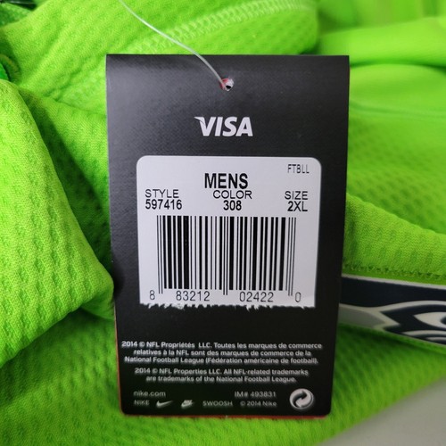 Nike On Field Apparel Seattle Seahawks Therma Fit Sweatshirt Green 2XL NWT - Picture 5 of 7