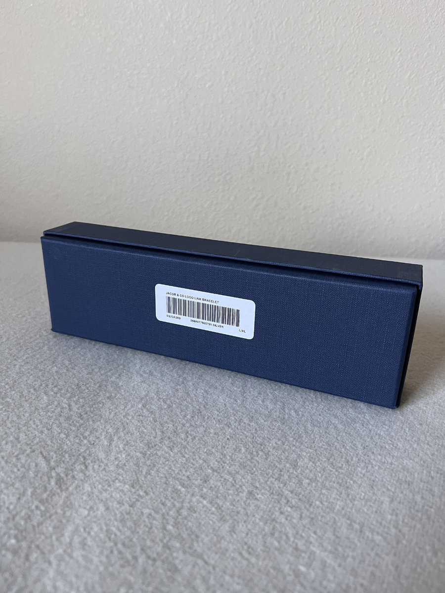 Supreme x Jacob & Co. Box Logo Link Bracelet - Size L/XL Supreme x Jacob & Co. Box Logo Link Bracelet - Size L/XL