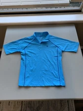 Coolibar Women’s Sz M Short Sleeve Top 1/4 Zip UPF 50 Sun Shirt Outdoors