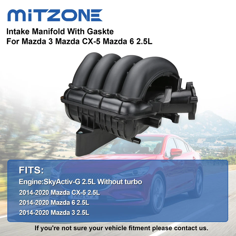 Colector de admisión de motor con sello para Mazda 3 6 CX-5 2014-2020 2,5 L NA PY01-13-100A Foto 3 de 4