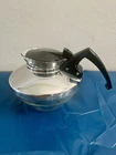 VINTAGE 50's PYREX WARE Teamaker Inc.Teakoe 8 Cup Glass Teapot Stainless 6620-8