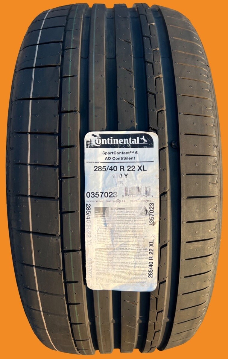 ONE BRAND NEW 285/40R22 110Y Continental SportContact 6 AO
