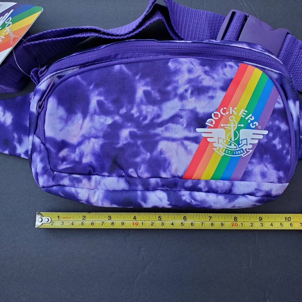 Pride Rainbow Tie Dye Fanny Pack Adjustable Unisex Belt Bag Purple
