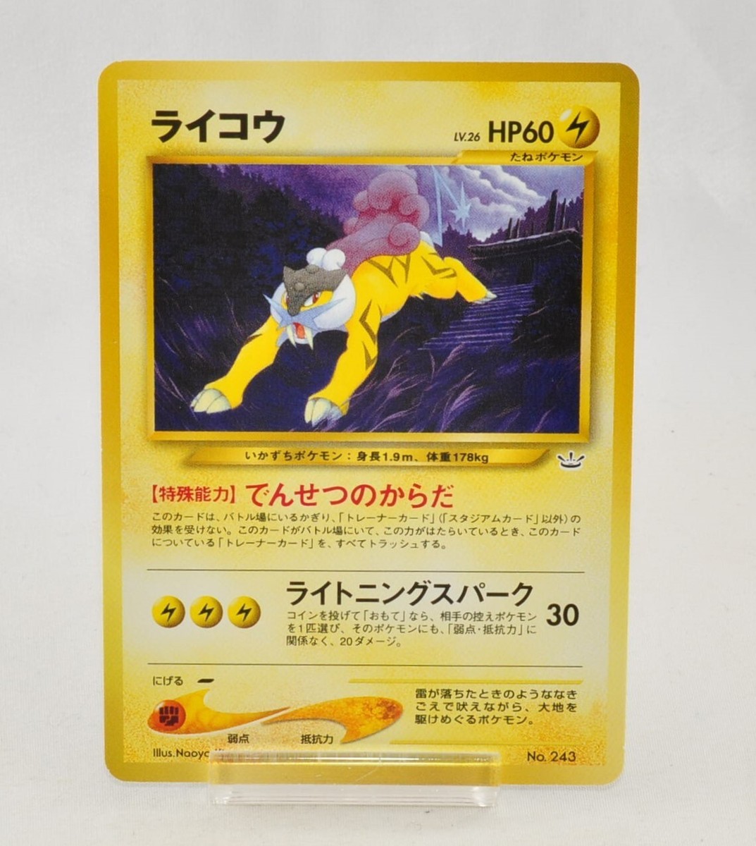 Pokemon card Raikou Entei Suicune No.243 244 245 Neo Premium File