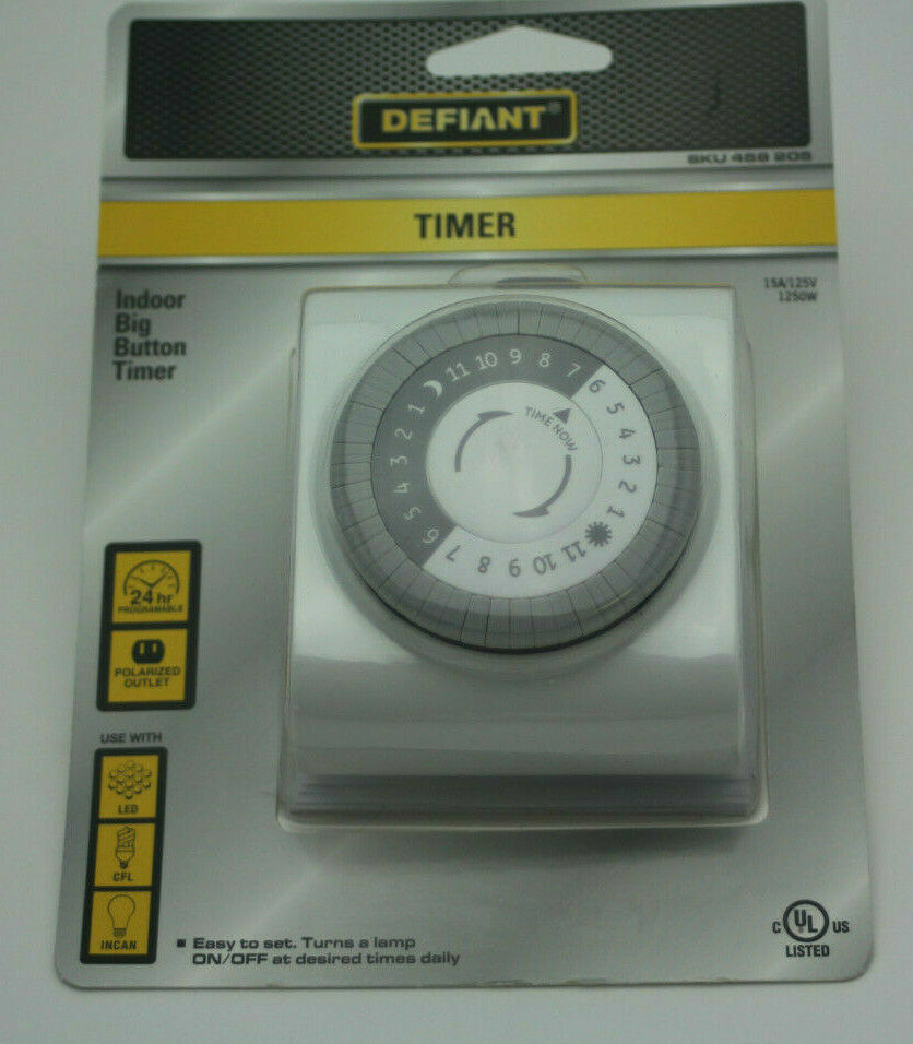 4Pack Defiant 15 Amp 24 Hour Indoor Plug In Mechanical