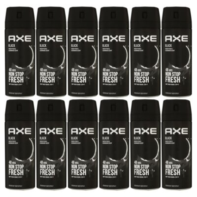 Axe Black 12 x 150 ml Deospray Deodorant Deo Spray Bodyspray Deodorant Spray Deo