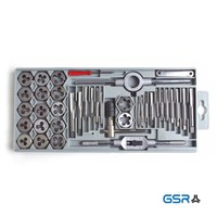 "Gsr Gewindeschneider Set 40 Tlg. M3-M12 + Bsp 1/8\", Gewindebohrer + Schneideisen"