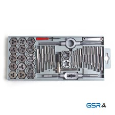 GSR Gewindeschneider Set 40 tlg. M3-M12 + BSP 1/8", Gewindebohrer + Schneideisen