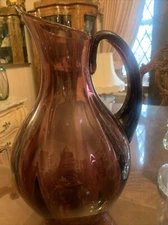1950s Mid Century Vintage #991  Blenko VIOLET Panel  Pitcher!