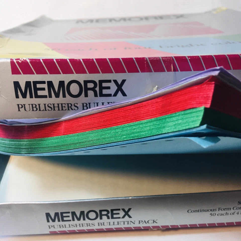 Memorex Publishers Bulletin Pack Continuous Form Computer Paper Dot Matrix Color - Image 3 of 4