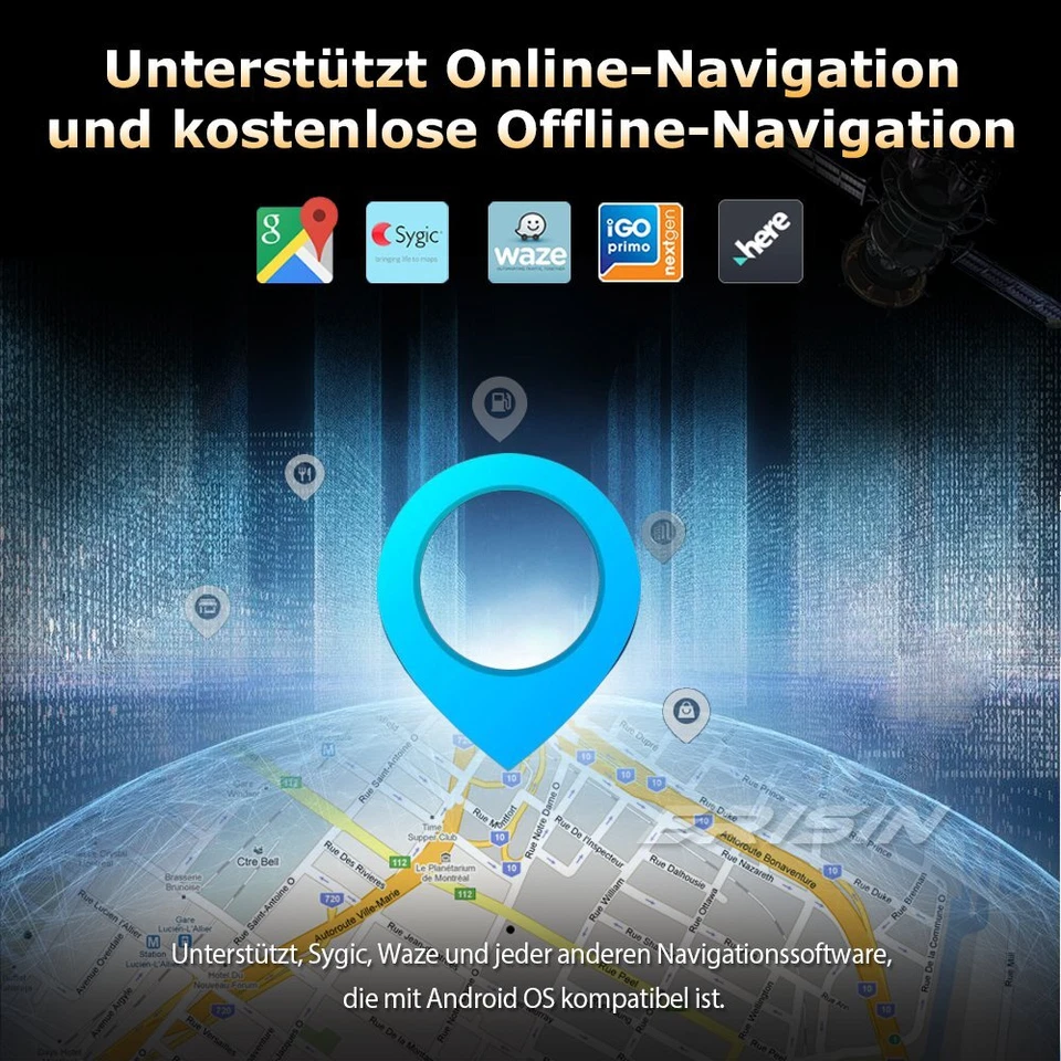 9" Android 13 Autoradio 8-Kern GPS DAB+4G Für VW Crafter Amarok Caddy Polo ŠKODA - Bild 3 von 4