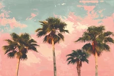 PALM TREE POP ART PRINT/POSTER CANVAS/SATIN PHOTO PAPER T59