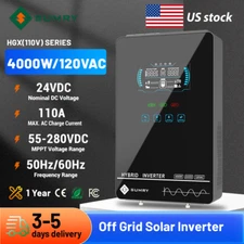 4000W Solar Hybrid Inverter 24V 120V 6.25inch LCD display 140A MPPT solar charge