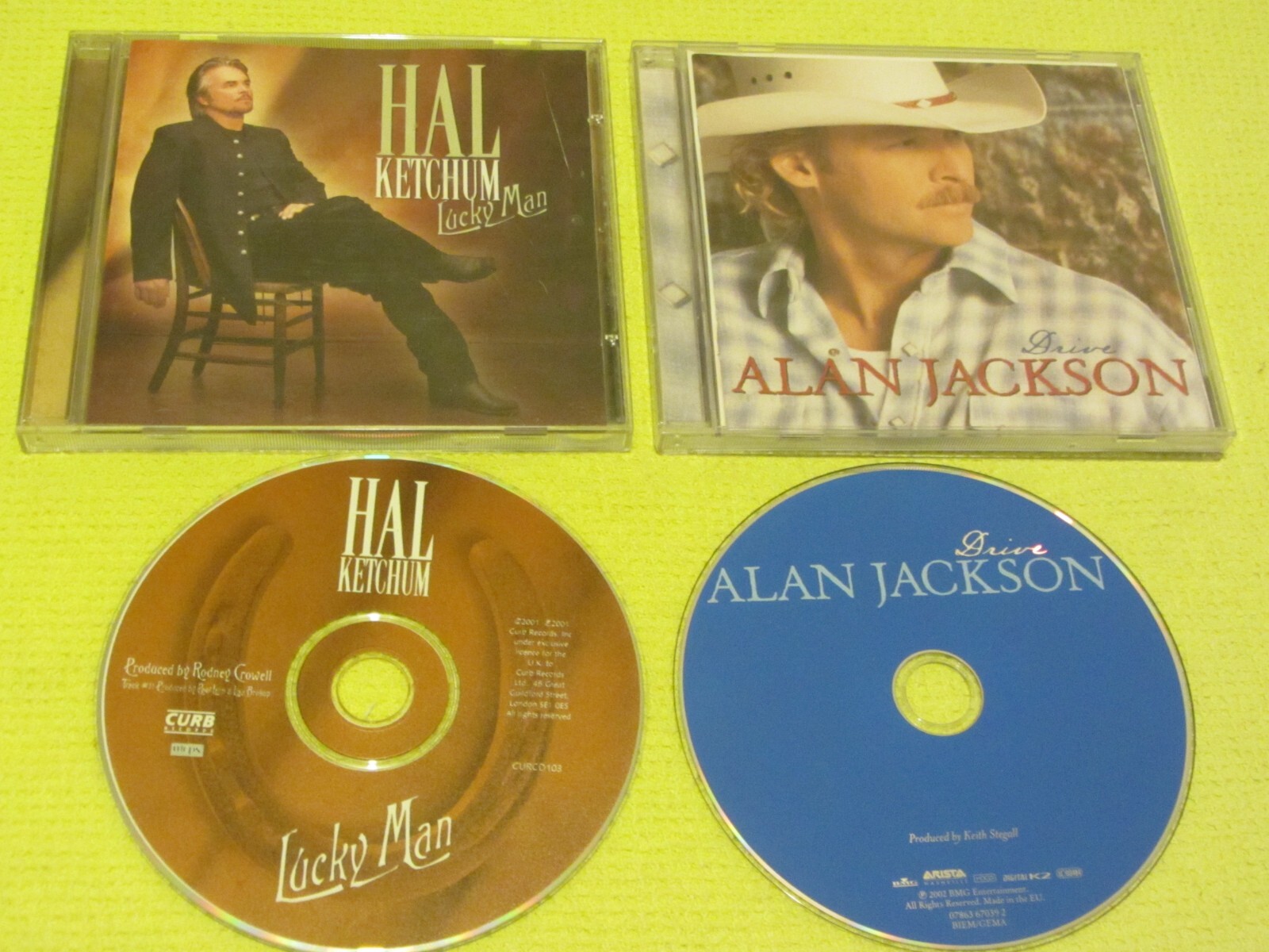 Hal Ketchum Lucky Man & Alan Jackson Drive 2 CD Albums Country Folk