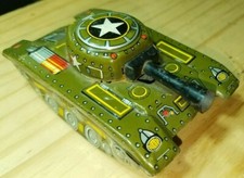 Vintage MILITARY tin toy T-35 tank 11cm 1950s G.C. Murphy's Made In Japan EUC